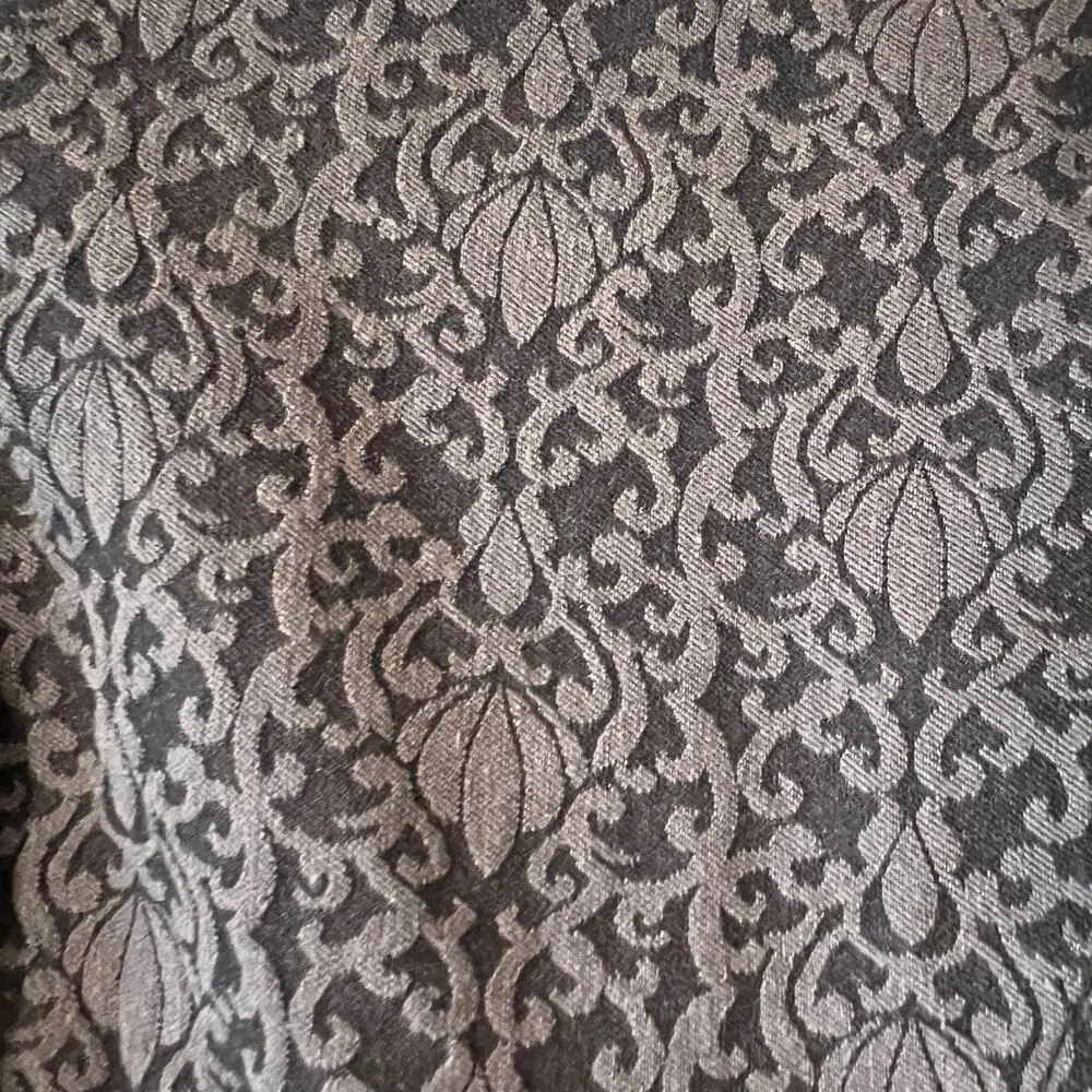 Coldwater Creek Natural Fit Navy Blue Jacqard Pants Size 14 Brocade Look - Image 4