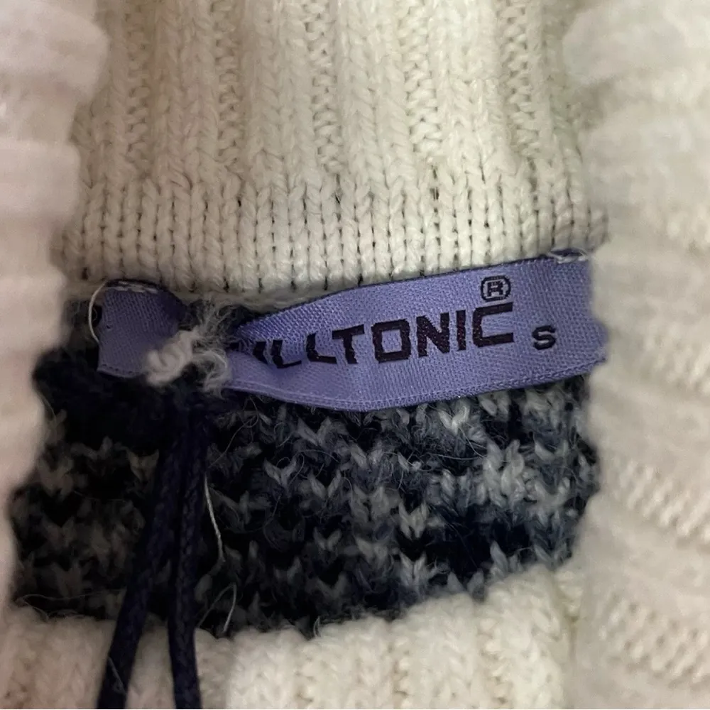 Pulltonic Sweater Women Lambs Wool Cashmere Turtleneck Pullover All Over Owl S - Image 5