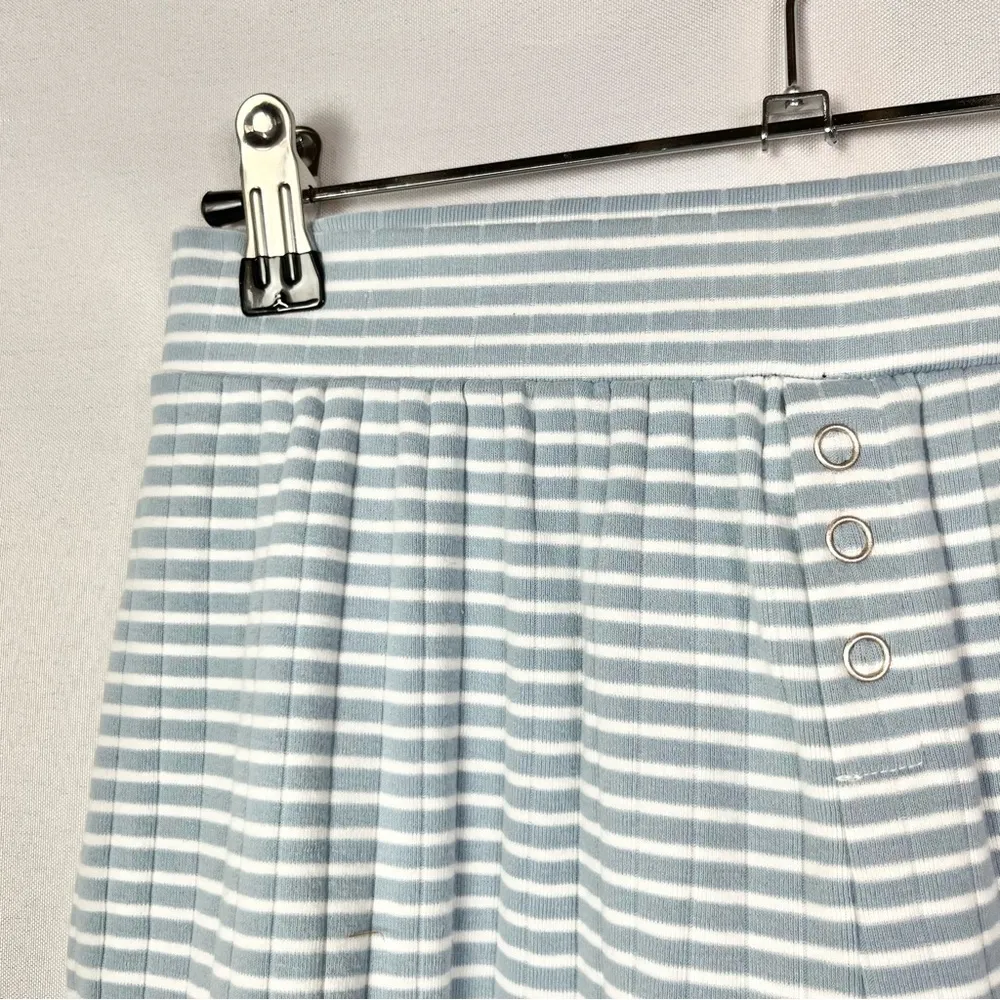 Aerie Blue & White Stripe Soft Pajama Shorts XS - Image 4