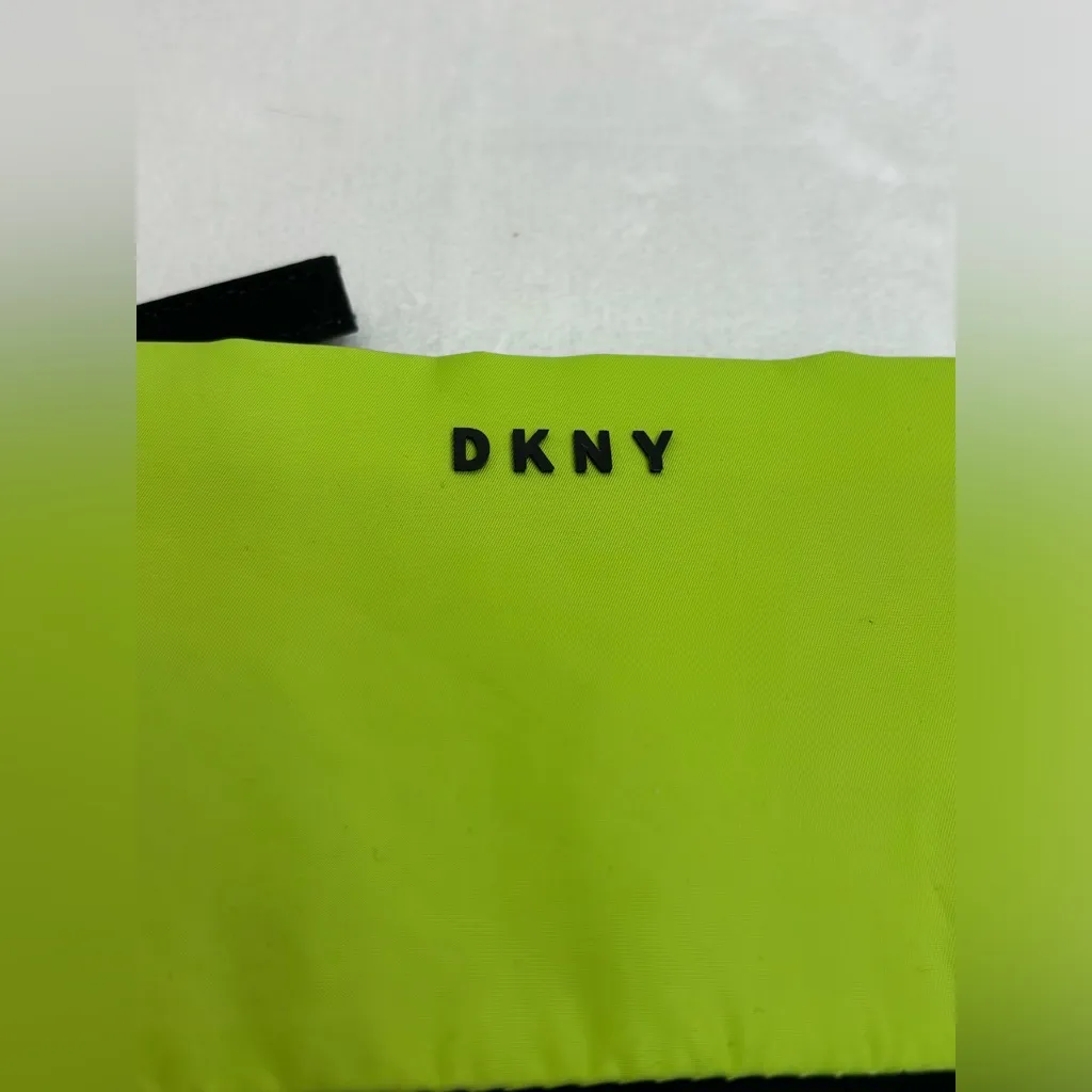 DKNY Woman’s Small Lime Green and Black BRAT Makeup Bag - Image 2