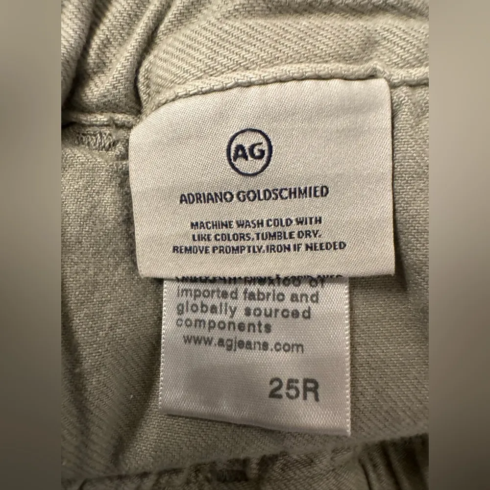 AG Adriano Goldschmied Paperbag Kai High-Rise Shorts Sulfur Natural Agave Sz 25 - Image 15