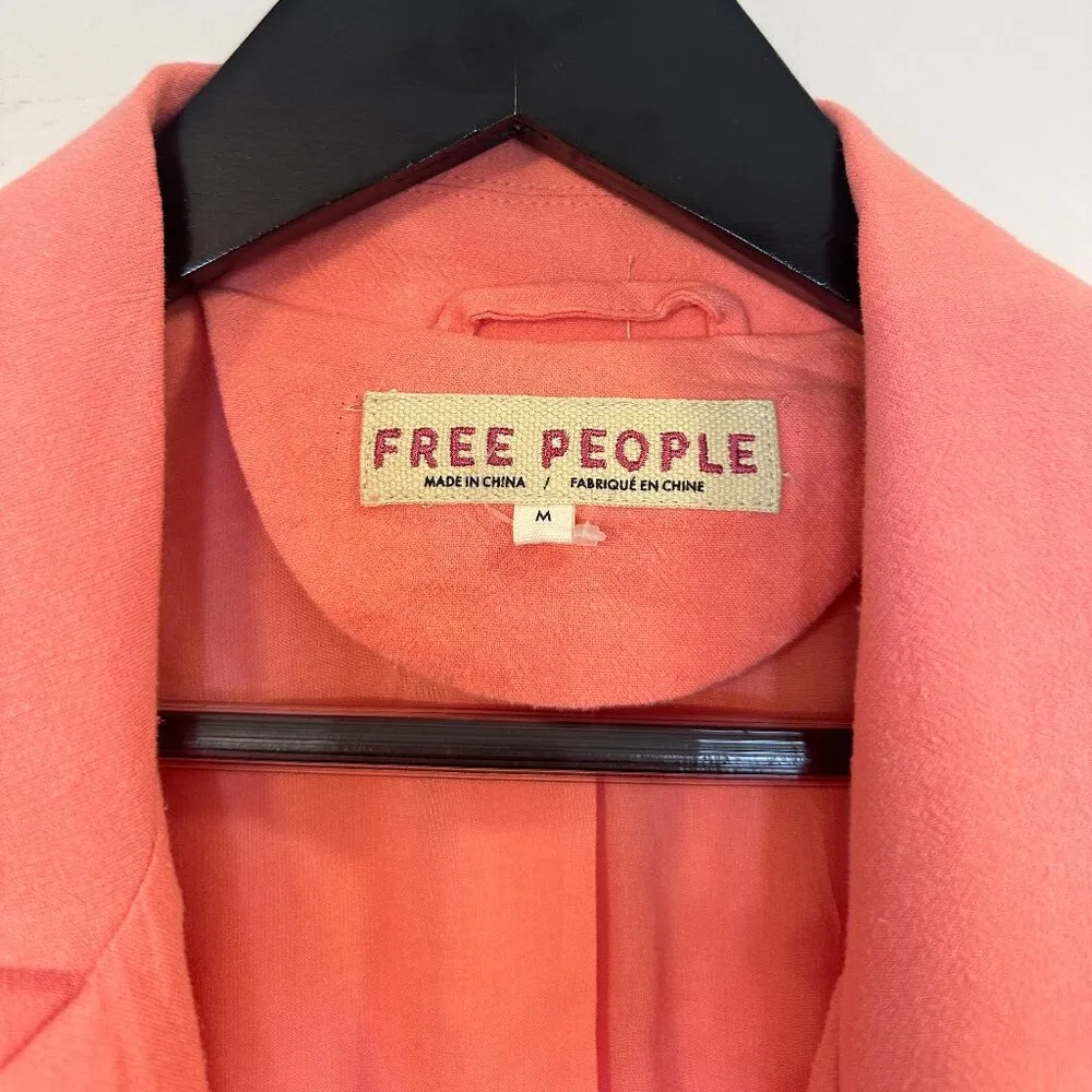 FREE PEOPLE Olivia Blazer in Strawberry Colada Size Medium - Image 5