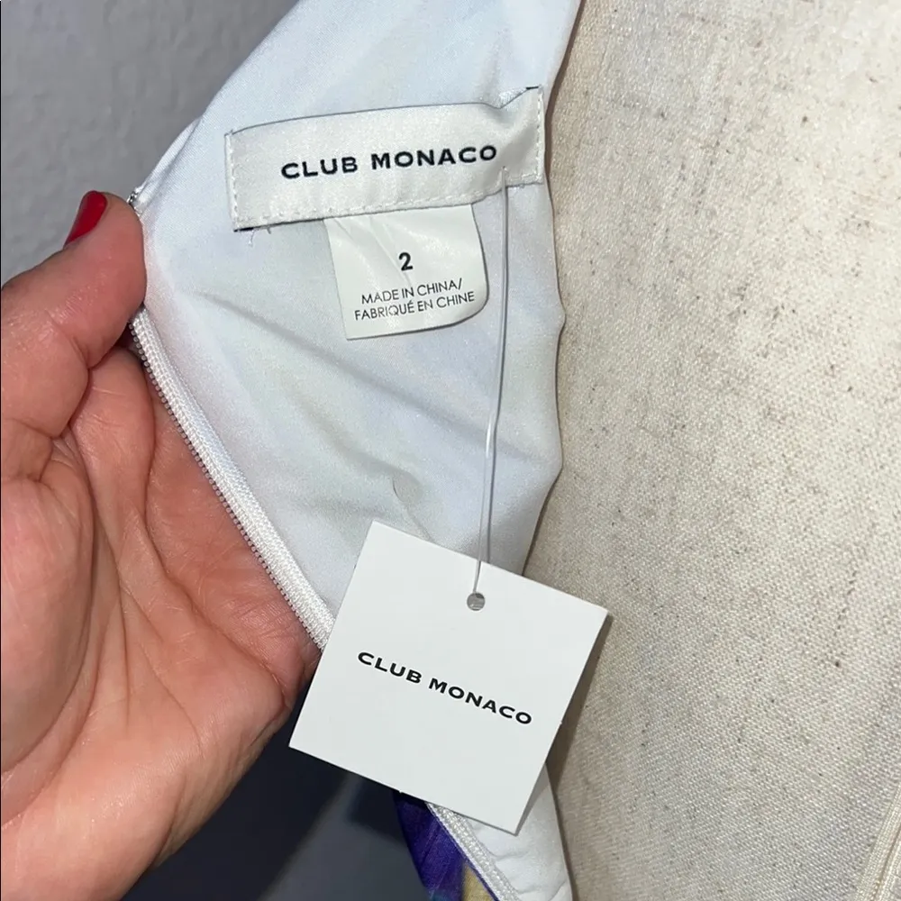 Club‎ Monaco Pink and Purple Slit Midi Sundress , Asymmetrical Size 2 - Image 7