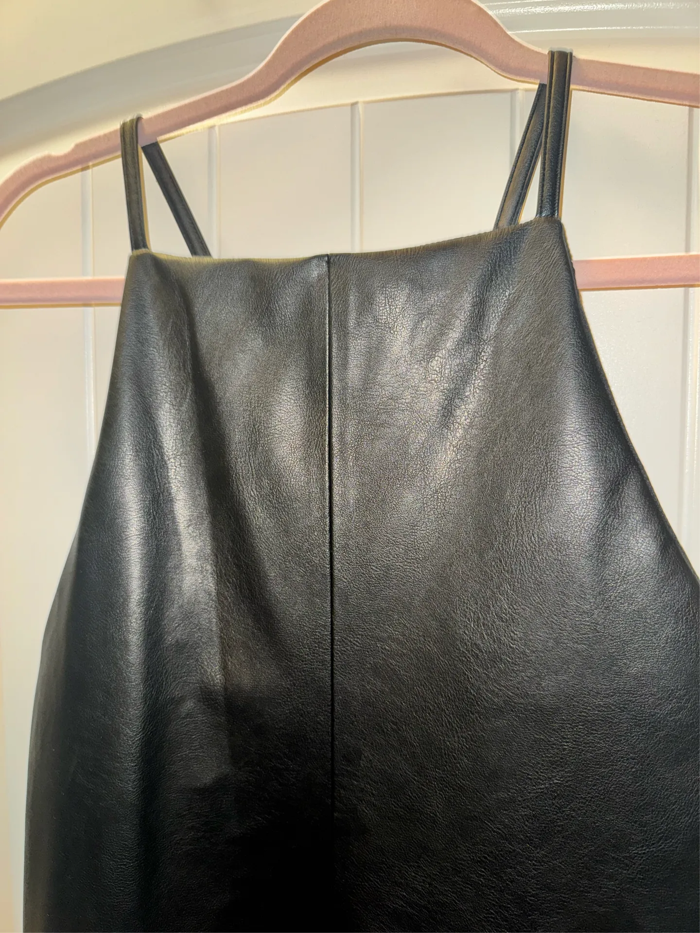 ZARA Leather Dress Black Faux Mini - Image 2