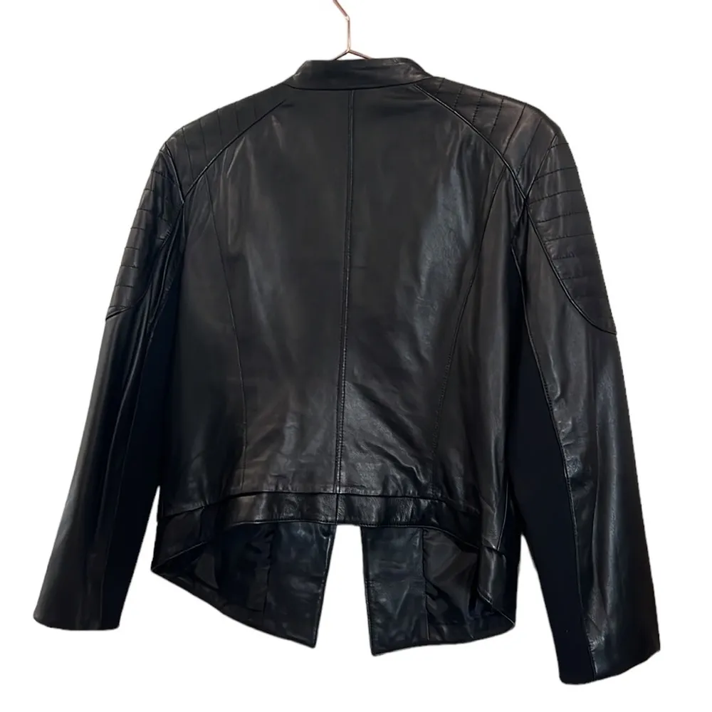 Halogen Black Leather Jacket. Size XL petite. - Image 4