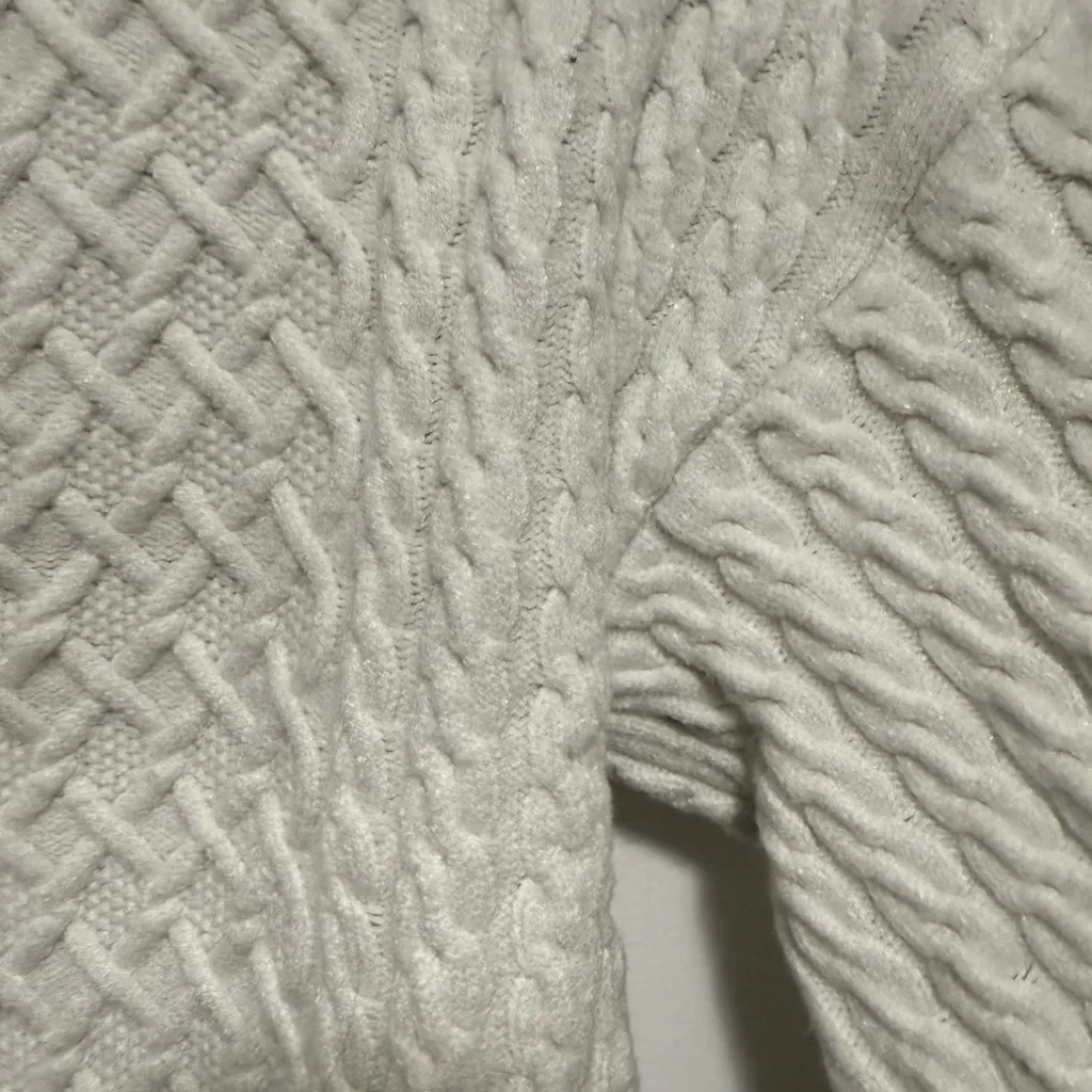 Cyrus Cream Cable Knit Turtleneck Sweater - Image 3