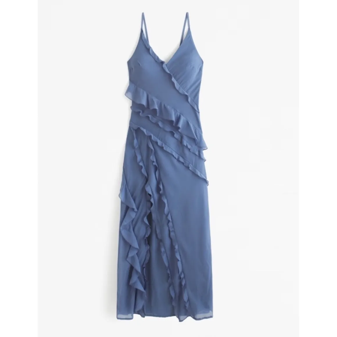 Abercrombie Powder Blue Ruffle Maxi Dress - Image 4