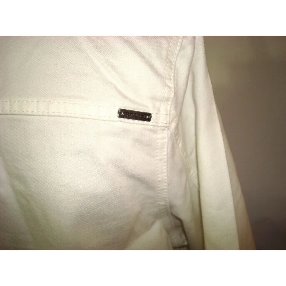 New NWT Prana Dree Womens XL White Denim Jean Jacket Pockets Cool Organic Cotton - Image 6