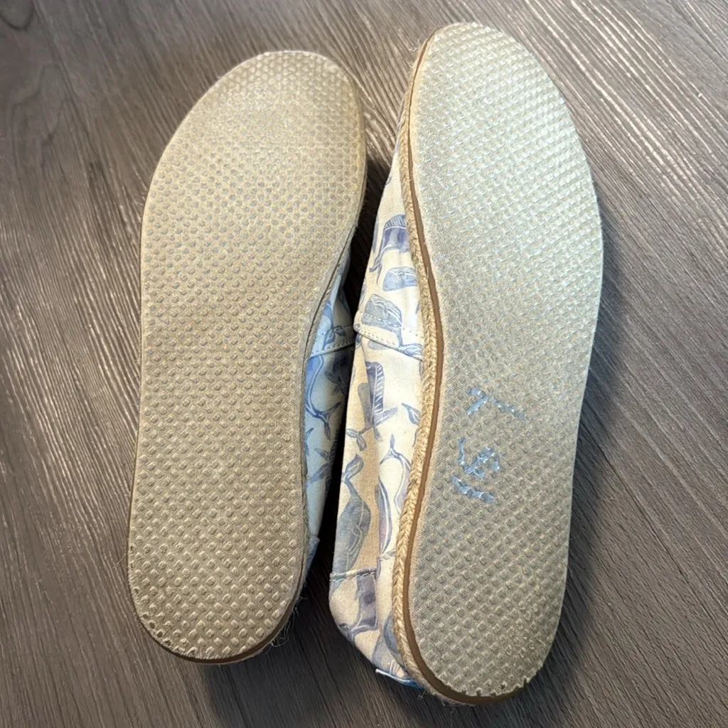 Toms Oceana Classic Multi Watercolor Whale Canvas Espadrilles Slip Ons 11 - Image 8