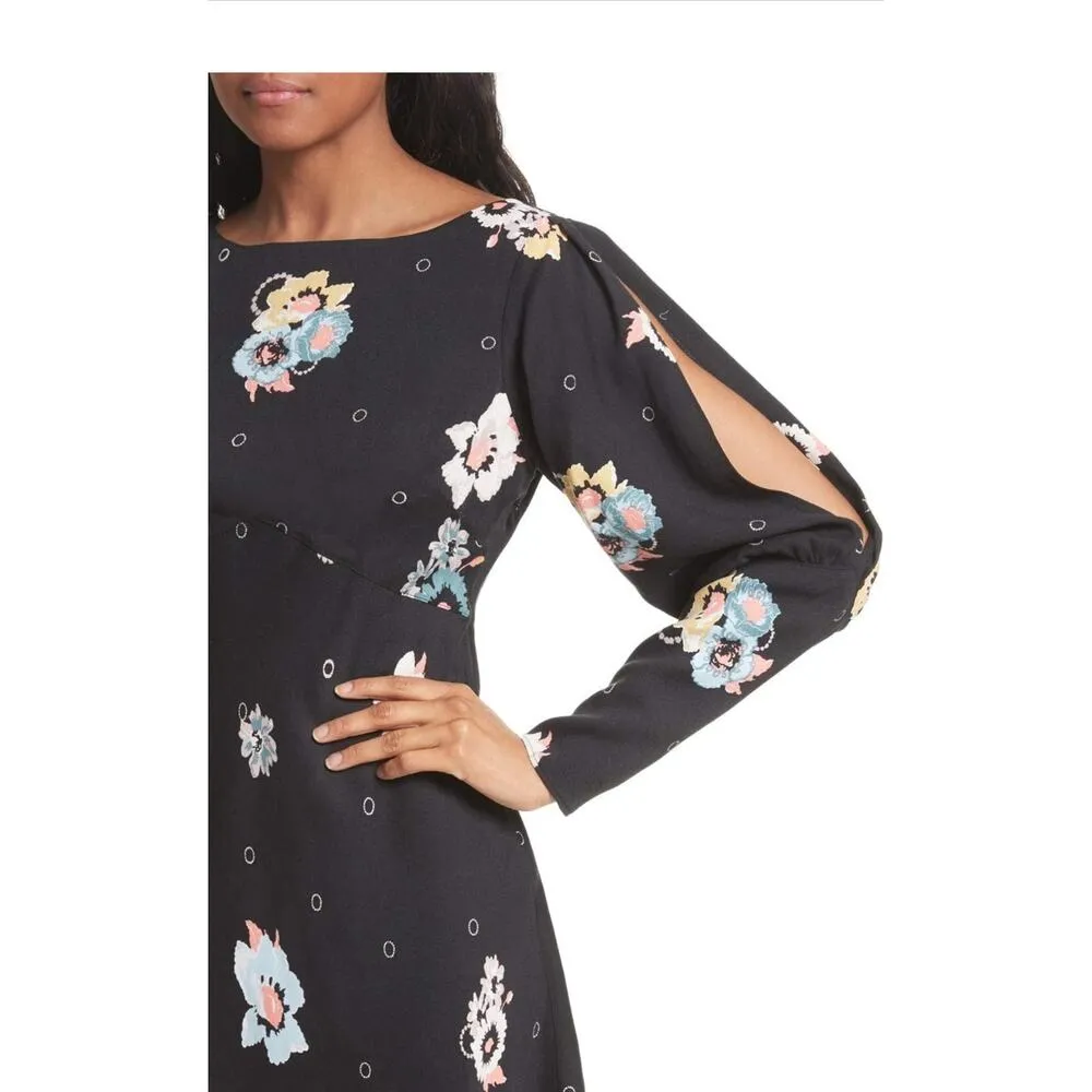 Free People Sunshadows Split Sleeve Mini Dress‎ Size 6 - Image 3