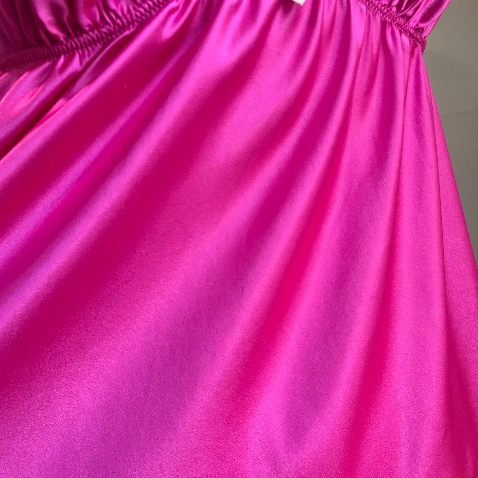 Y2K Victoria Secret Pink Satin Lingerie Tank Top Size Large - Image 5