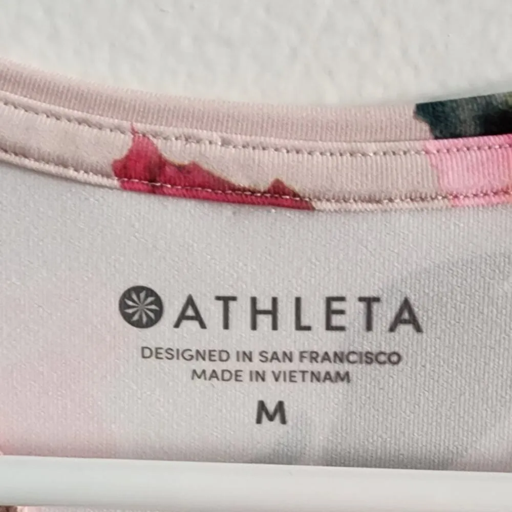 Athleta Shanti Floral Printed Tank Orchid Pink Medium NEW - Image 5