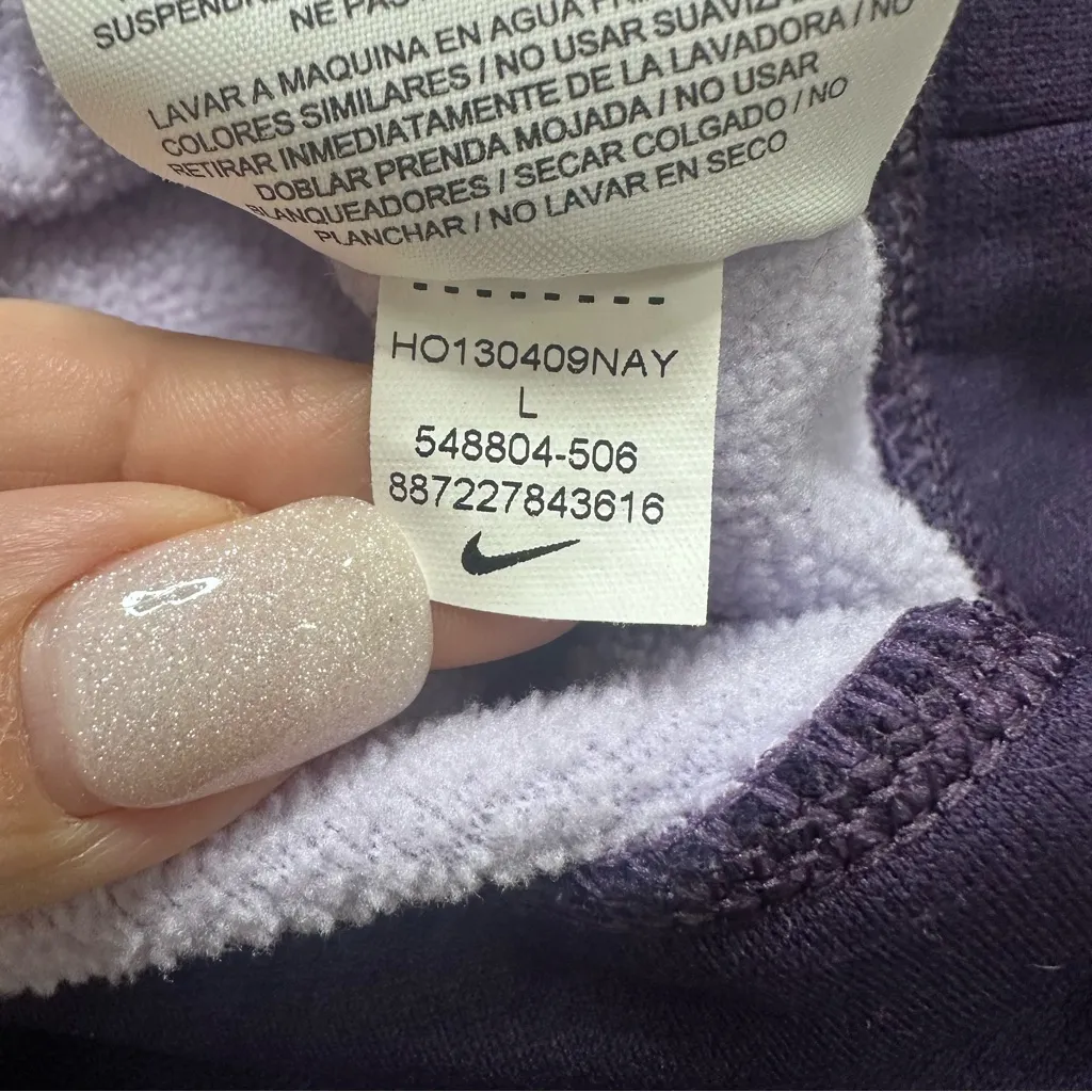 Women's Deep Purple Therma-Fit Hoodie with Front Pouch Size Large - Image 10