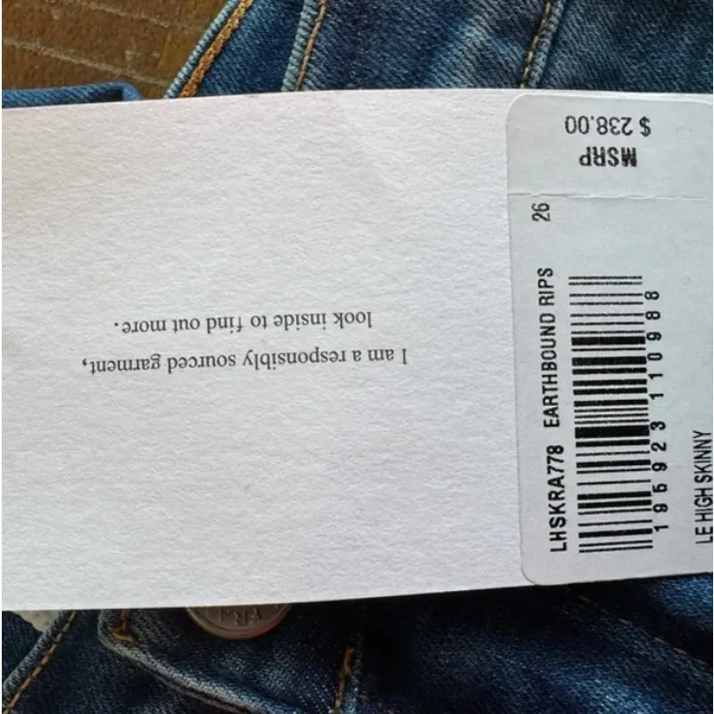 NWT Frame Denim Le High Skinny Earthbound Rips Jeans - Image 9