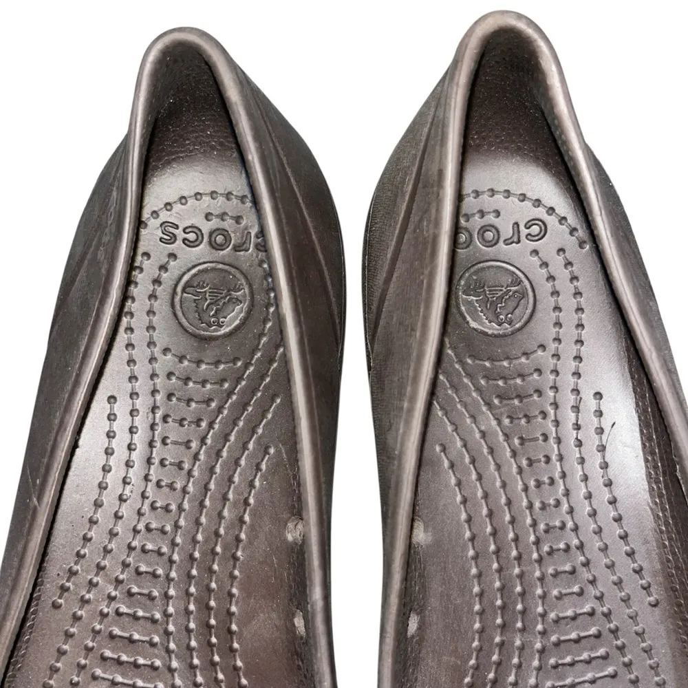 Crocs Cap Toe Tortoise Shell Print Ballet Flats Women’s size 7 - Image 6