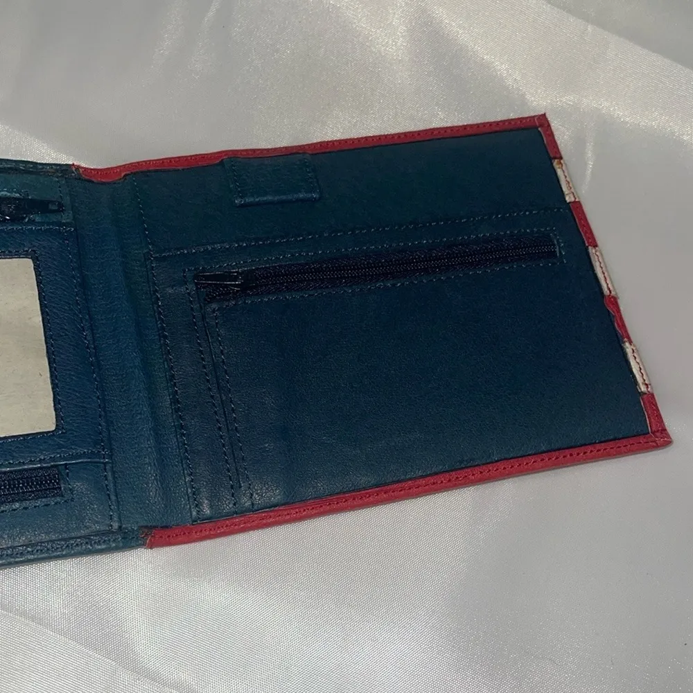 Doma Blue Leather Bag Red - Image 4