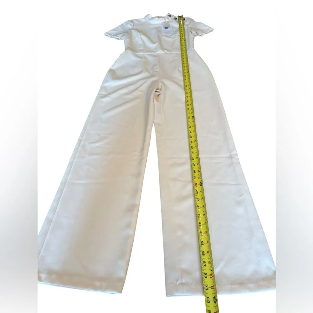 Gal Meets Glam Cream Jumpsuit Pantsuit Womens Size 4 New With Tags - Image 11