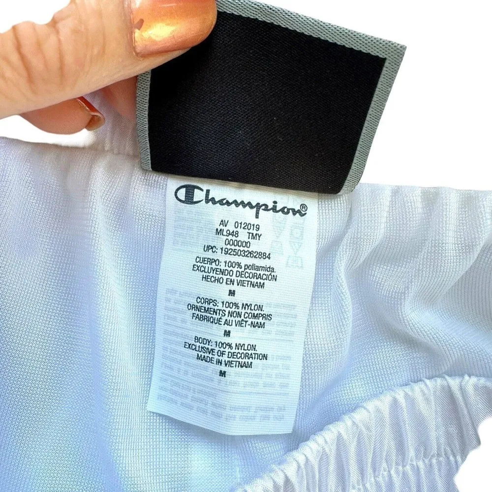 Champion Retro Cinched Ankle Windbreaker Nylon Parachute Pants Size Medium NWT - Image 7