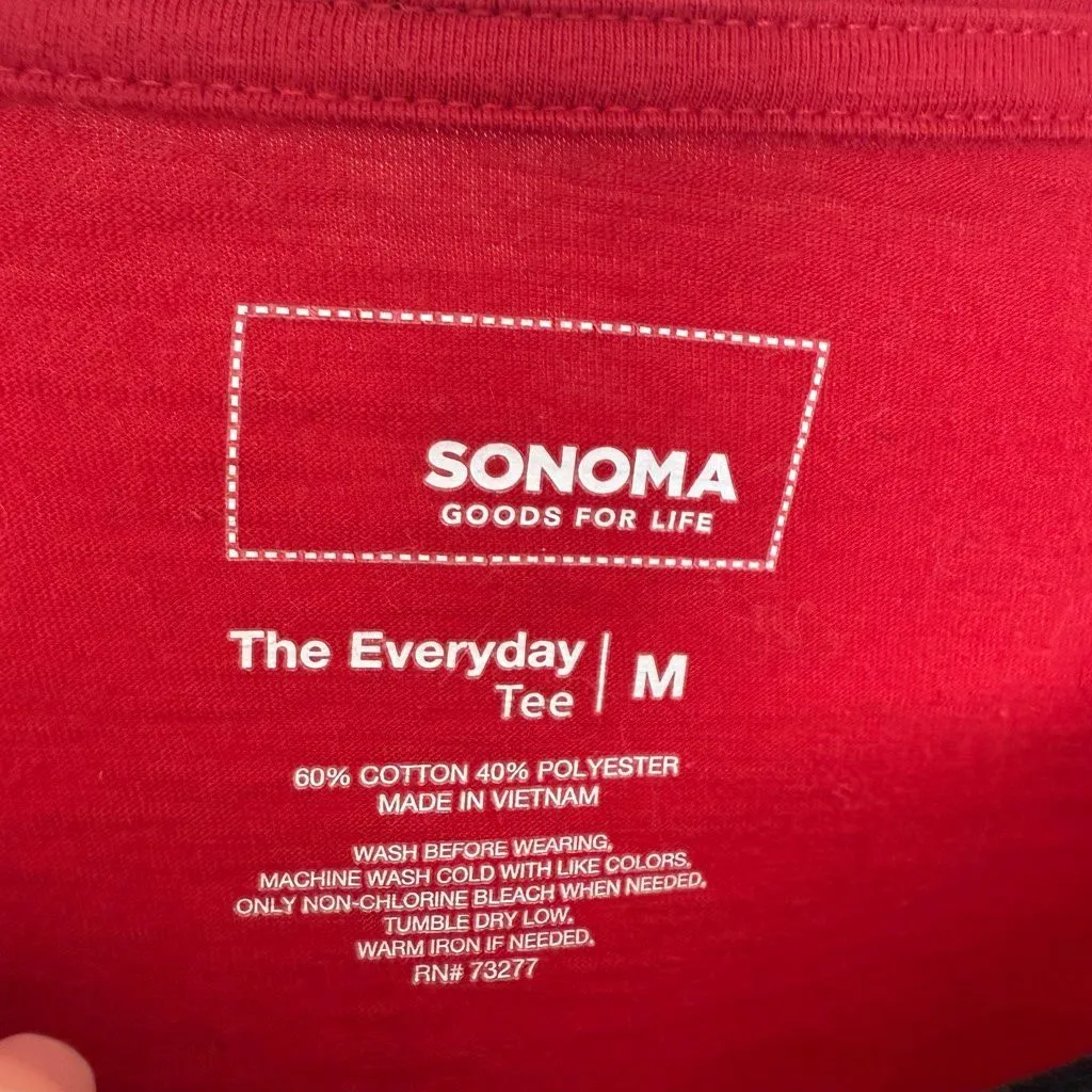 Sonoma Women’s Medium Red Everyday Tee Longsleeve - Image 2