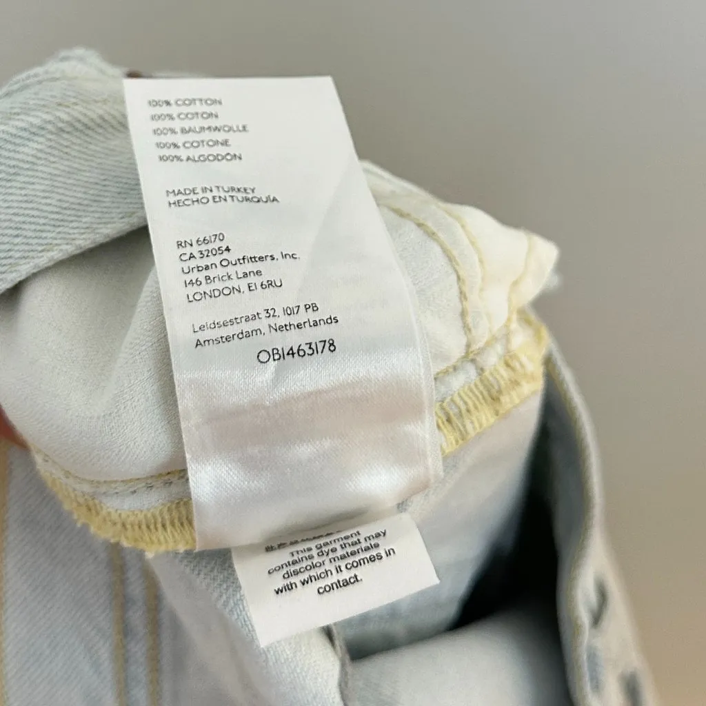 FREE PEOPLE Maggie Ripped Crop Straight Leg Jeans in Paradise Blue Size US 25 - Image 9