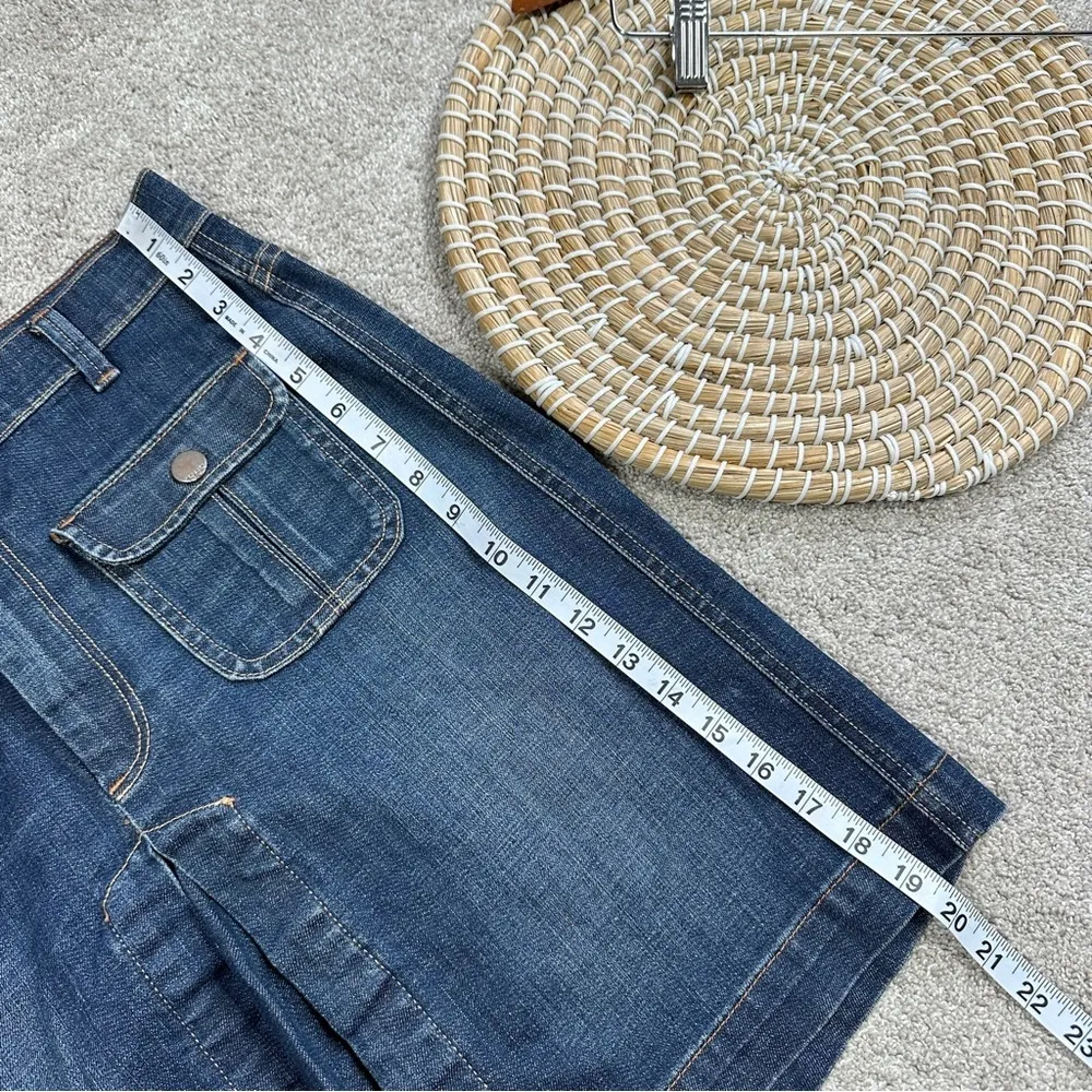 GAP 1969 Women’s Multi Pocket Denim Mini Skirt Larchmont Front Slit Y2K 30/10 - Image 13