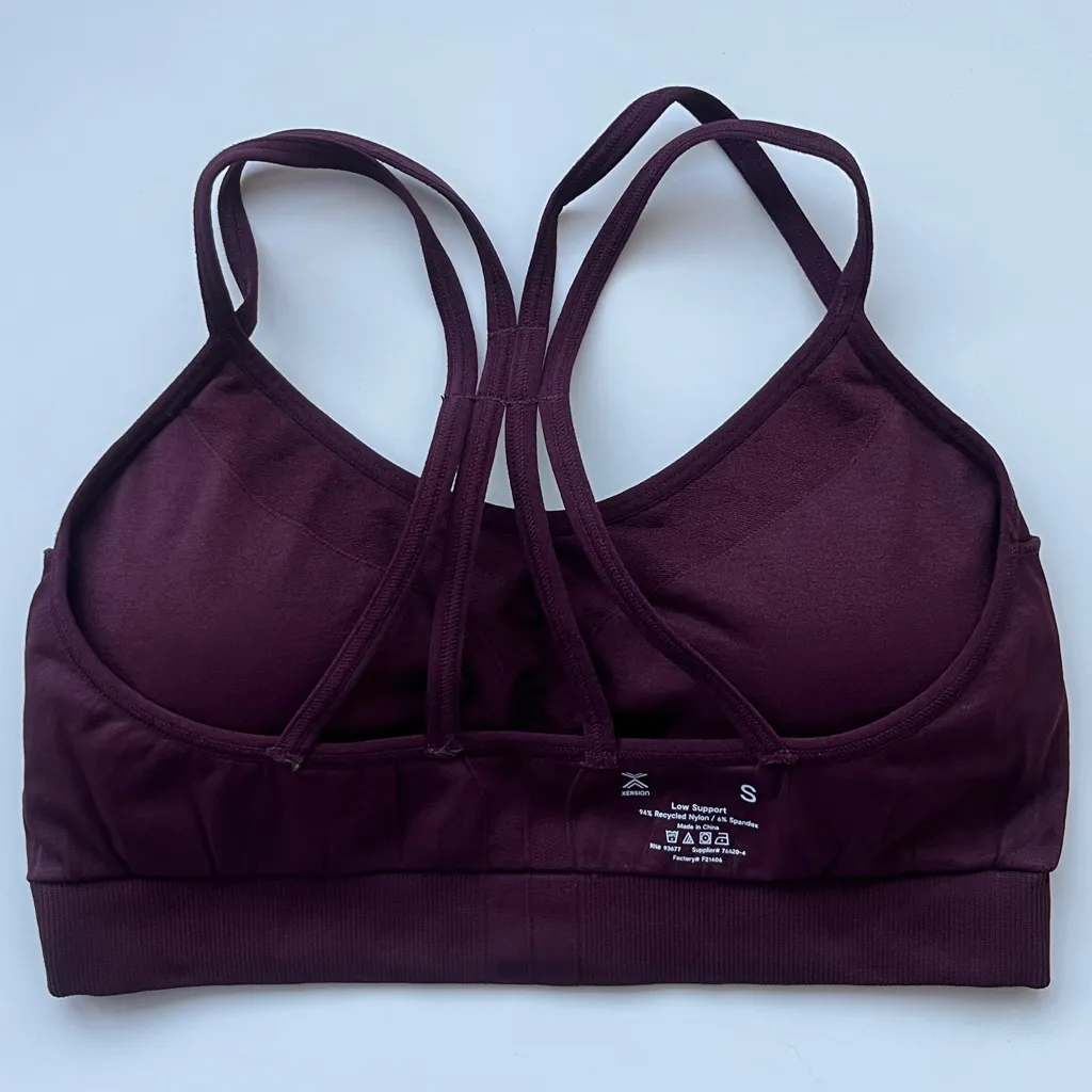 Like New Xersion Low Support Racerback Sports Bra in Purple Women's Small - Image 4