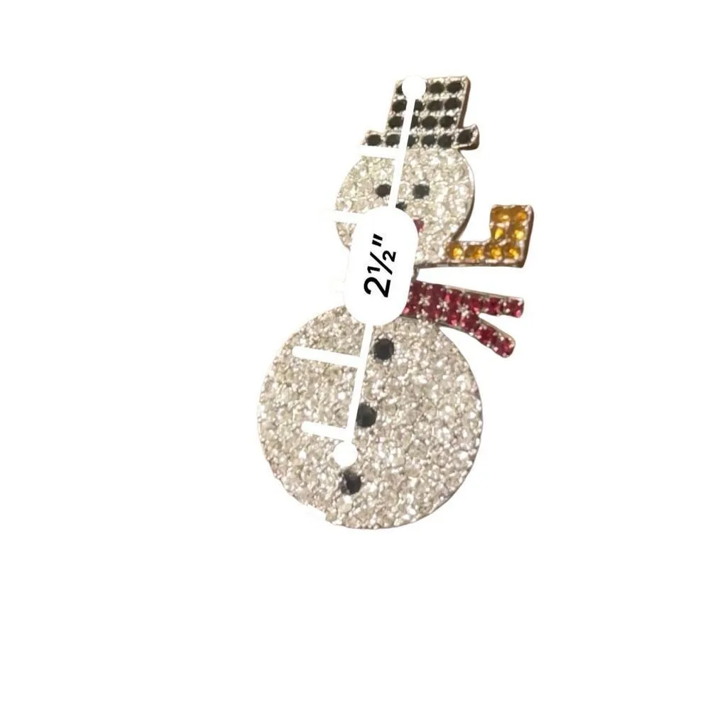Christmas Snowman dual pendant Locket brooch - Image 3