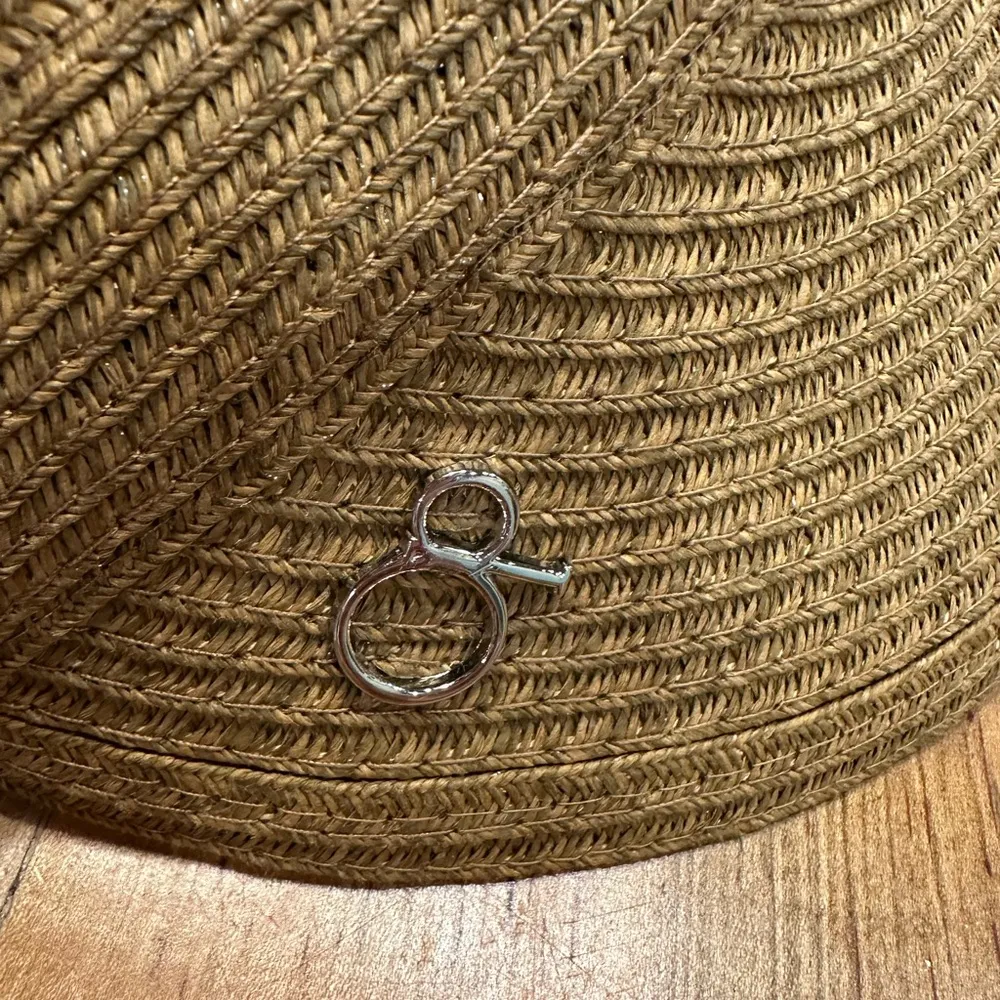 NWOT Ocean Pacific Stylish Tan Rafia Visor Hat - Image 7