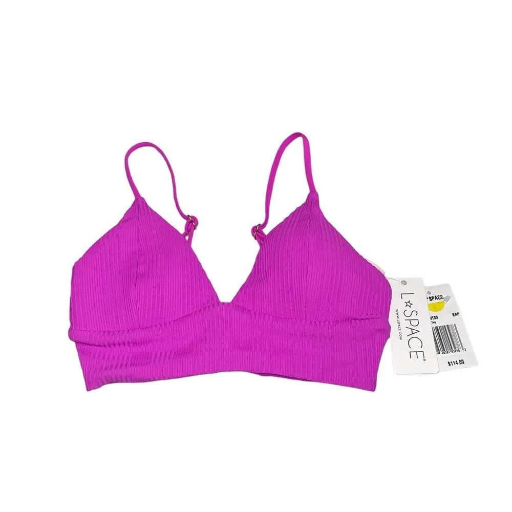 NWT! L*Space Pointelle Rib Winnie Bikini Top - Size Small - Image 7