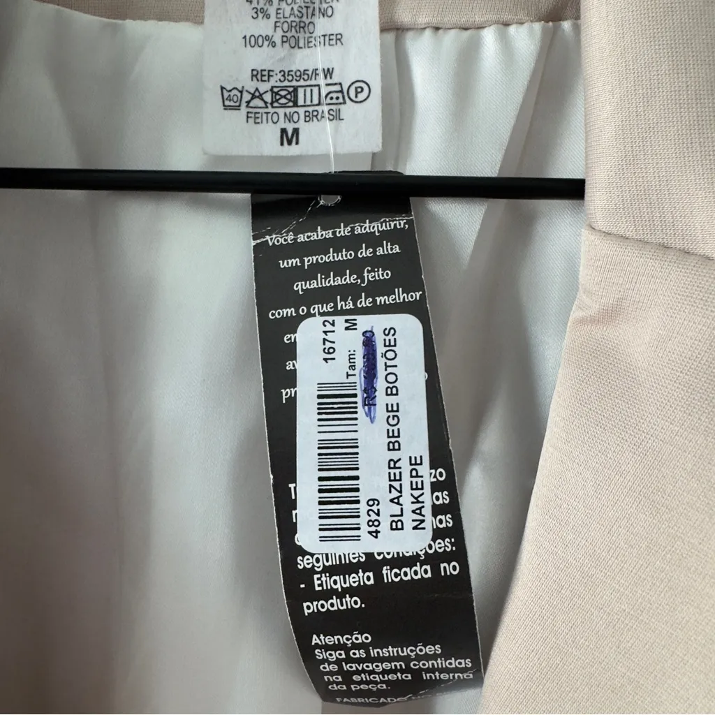 NWT Nakepe Blazer Single Button Front Long Sleeve Collar Pockets Business Office Size M - Image 8