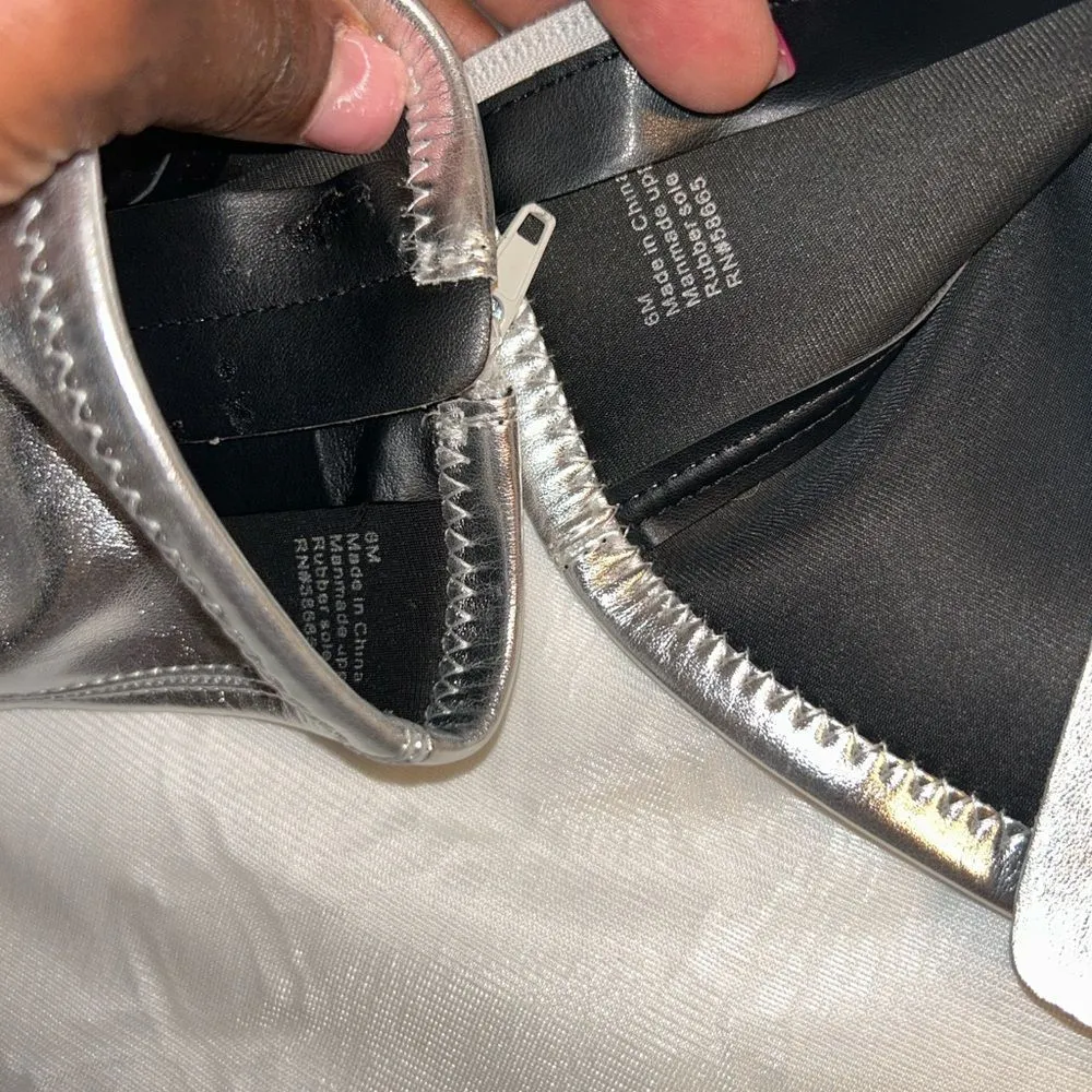 Abound Silver Zip up Ankle Boots(Size 6M) - Image 7