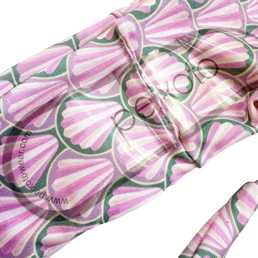 NWT Peixoto Womens Tonie Printed Side Tie Cheeky Bikini Swim Bottom Pink Size M Size M - Image 7