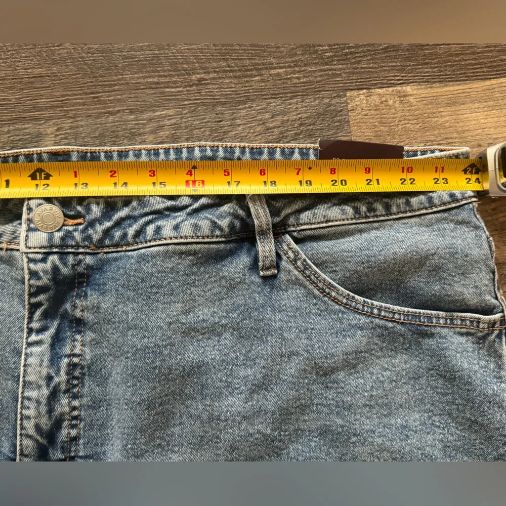 Womens High Rise Relaxed Fit Bermuda Jean Denim Shorts Plus Size 26 - Image 6