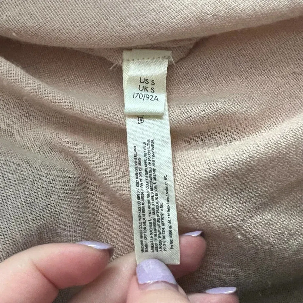 Free People Cool Nights Crochet Cardigan Conch Pink‎ Size Small - Image 13