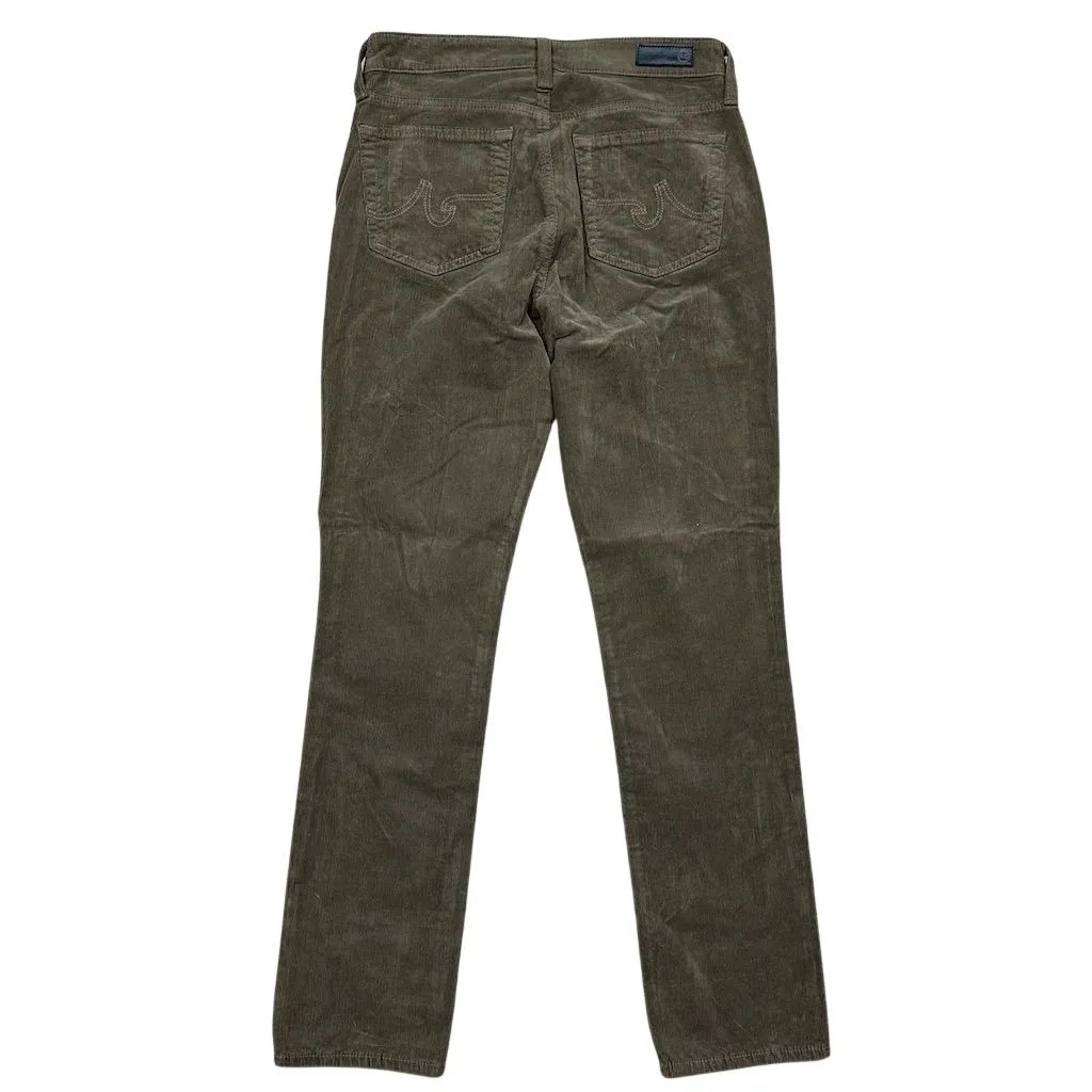 NWOT Ag Adriano Goldschmied Mari High-Rise Straight Corduroy Pants Green 27 - Image 3