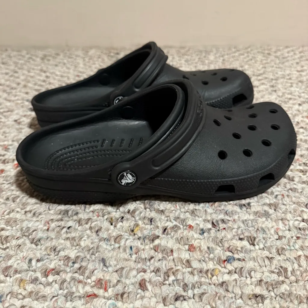 Crocs Classic Black Clog- Women’s Size 9, Men’s Size 7 - Image 2