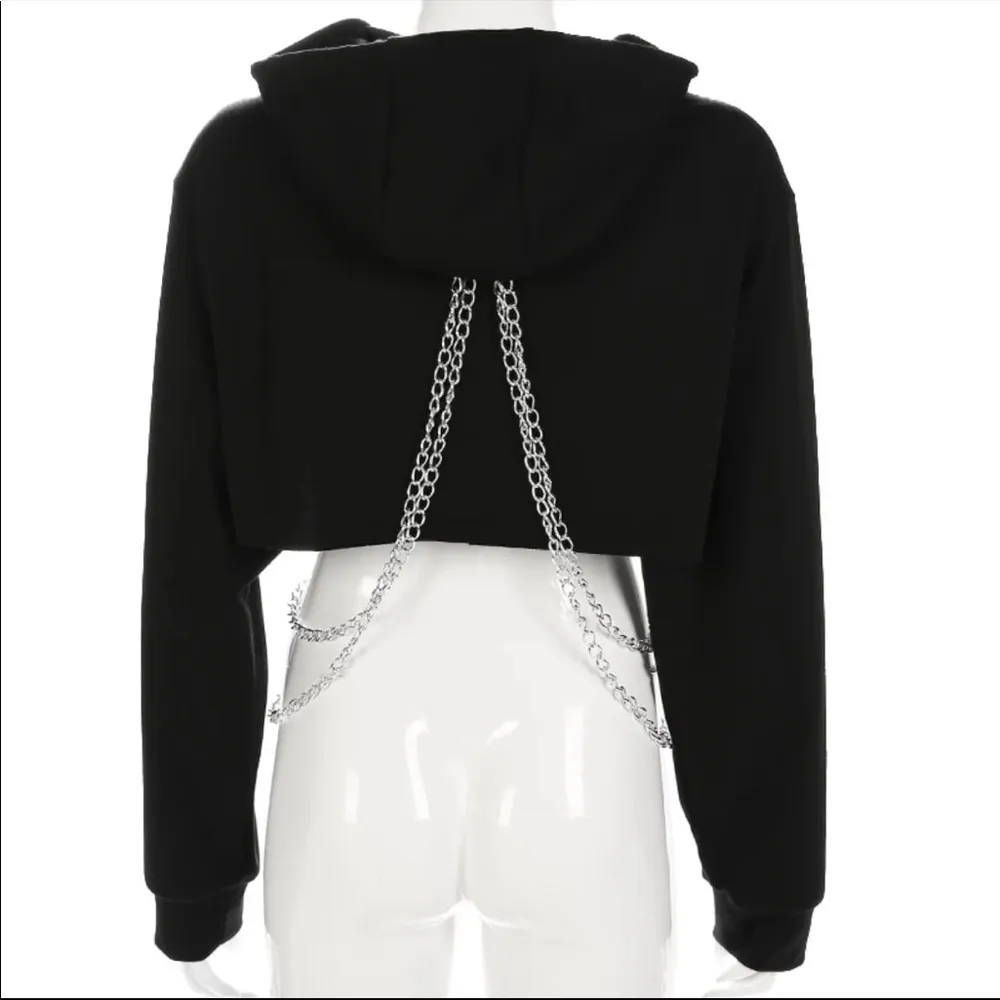 Punk Gothic Bondage Chain Hood Pullover New Black Size undefined - Image 9