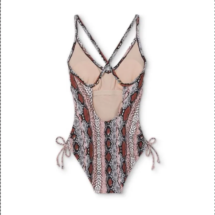 NWT KONA SOL Side-Cinch Medium Coverage One Piece Swimsuit, Animal Print Size M - Image 4