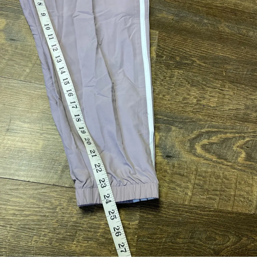 Adidas Womens Essentials 3-Stripes Woven 7/8 Pants IR6103 Medium Lavender Purple - Image 9