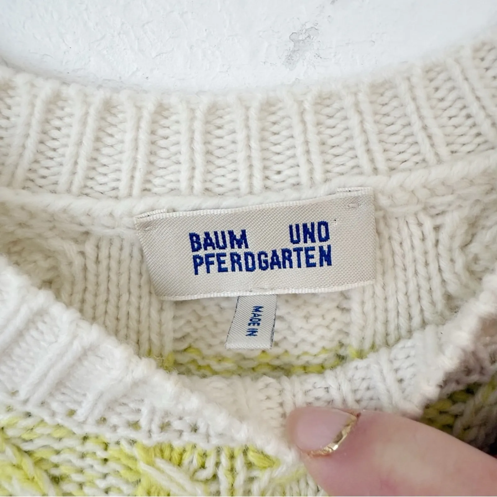 Baum Und Pferdgarten Caraway Knit Sweater Sz XS Yellow - Image 4