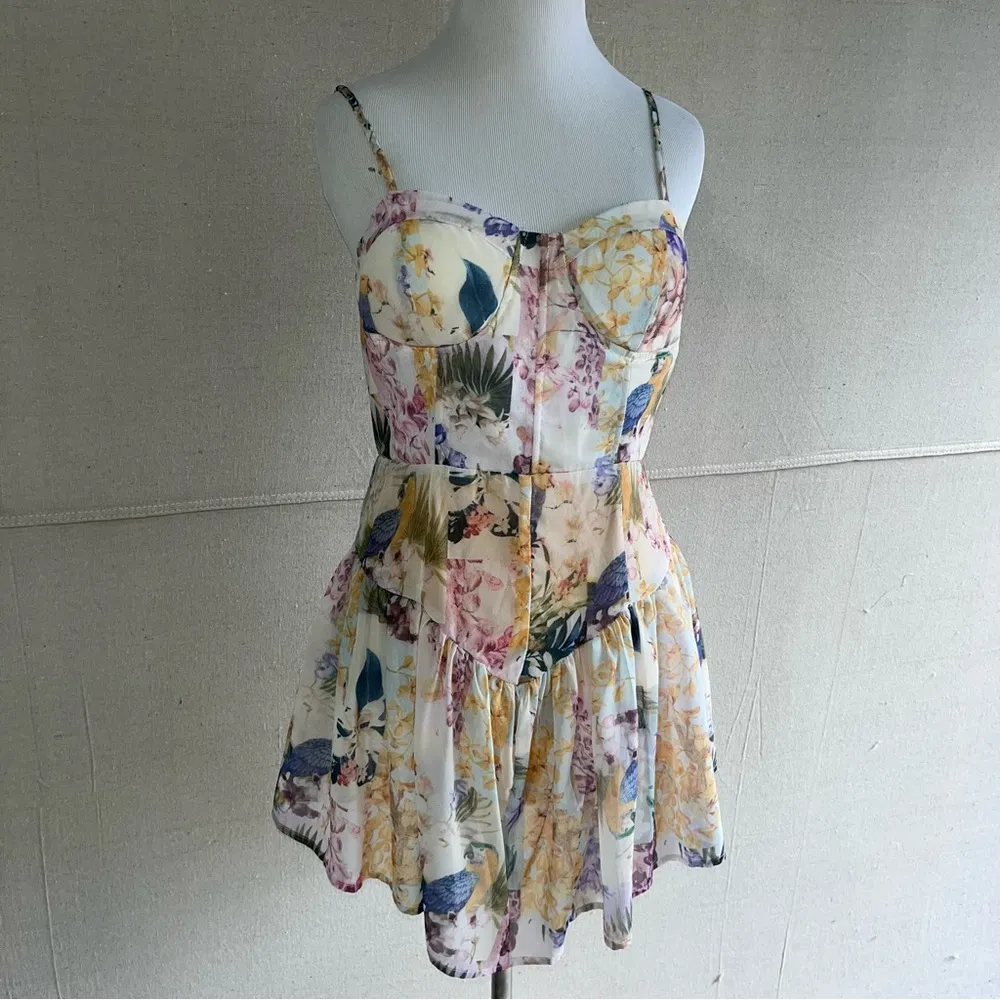 NWT Corset Cami Dress Floral bodysuit S - Image 4