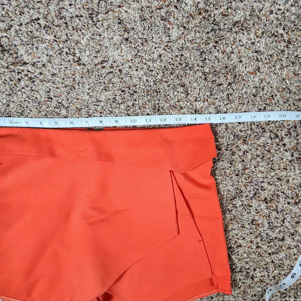 Zara Basic Skort Womens Size XS Red Pencil Wrap Over Pockets - Image 7