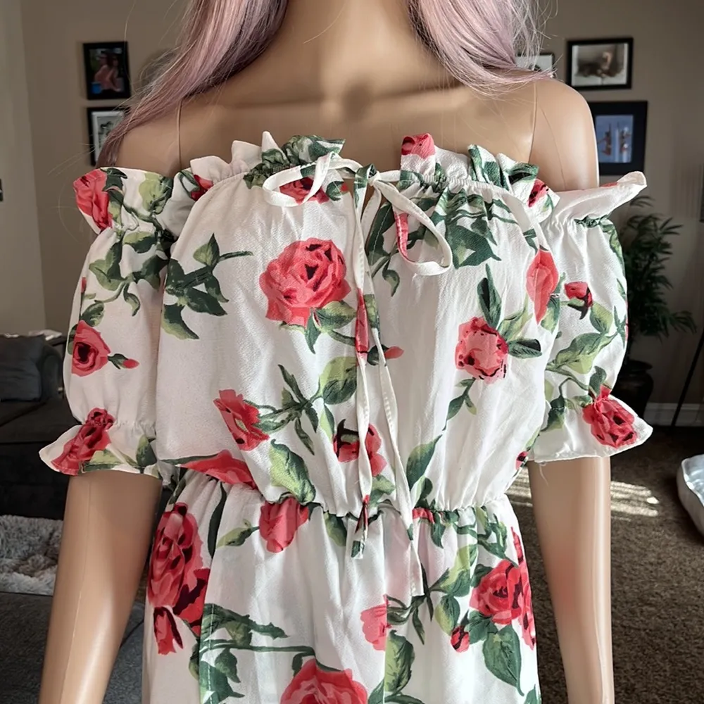 Haute Rouge high low off shoulder dress White Size L - Image 5