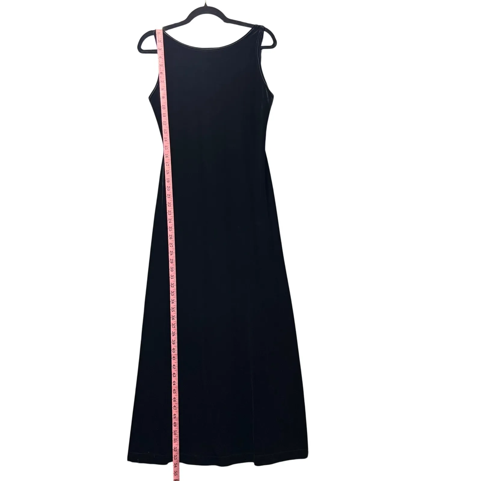 Vintage Ronni Nicole Velvet Maxi‎ Dress Sleeveless Formal Gown Petite Black 10P - Image 3