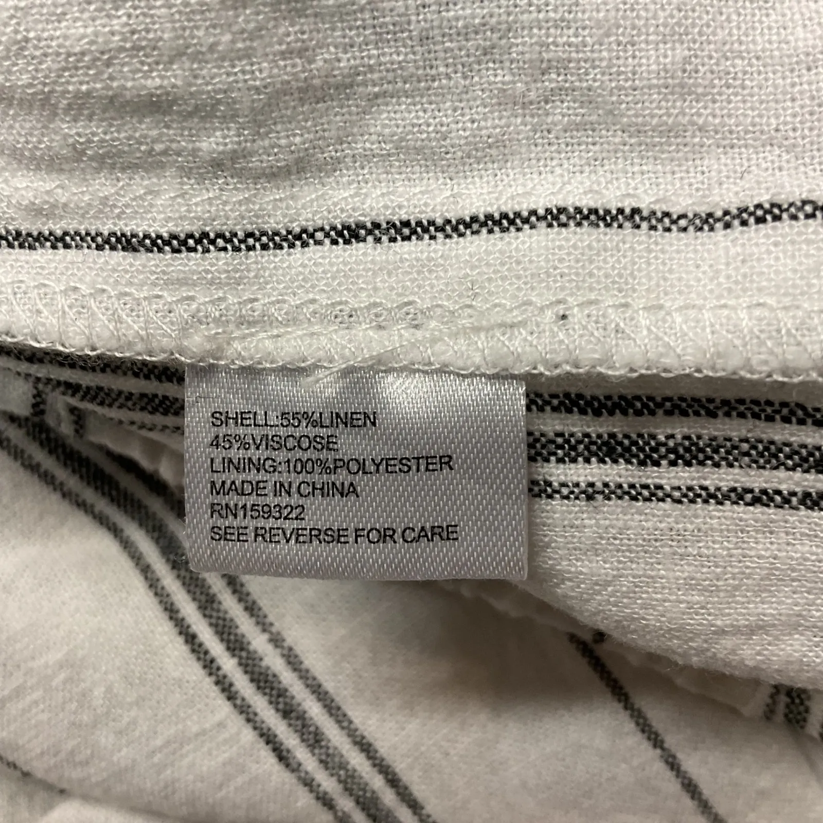 Central Park West Women's High Rise Striped Linen Blend Wide‎ Leg Pants M NWT - Image 7