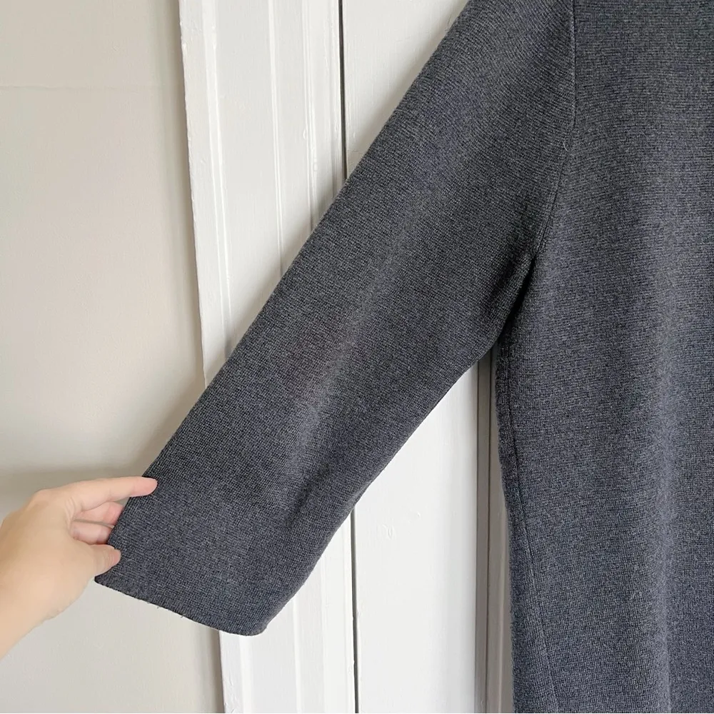 J Crew • Sophie Open-Front Sweater-Blazer jacket cardigan charcoal grey - Image 13