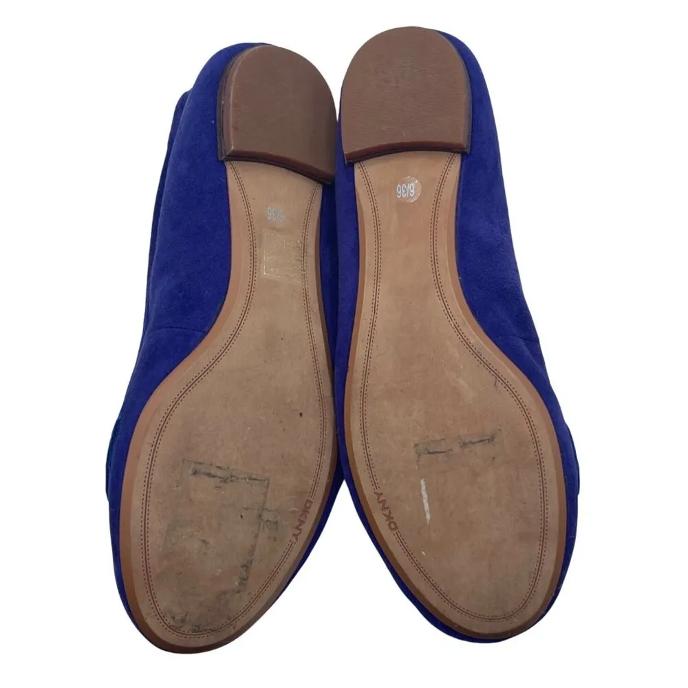 DKNY New York Suede Ballet Flat Loafer Tassel Purple Green SZ 6 - Image 8