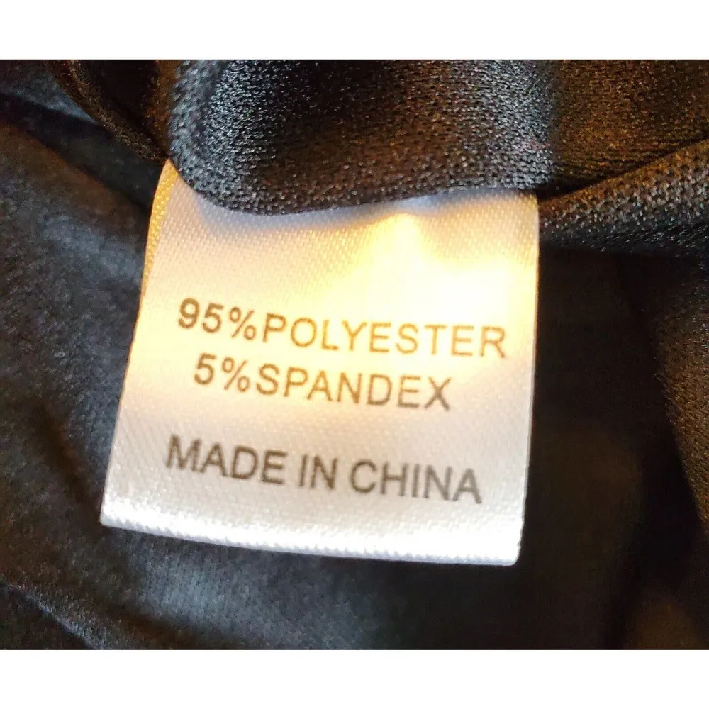 Miss Ord Women's Black Polyester One Shoulder Off Long Sleeve Long Maxi Dress L Size L - Image 8