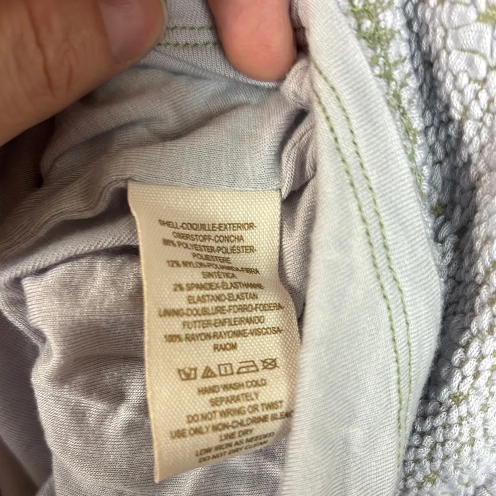 Free People Gray Bodycon Mini Dress with Short Sleeves and Crew Neck - Image 5