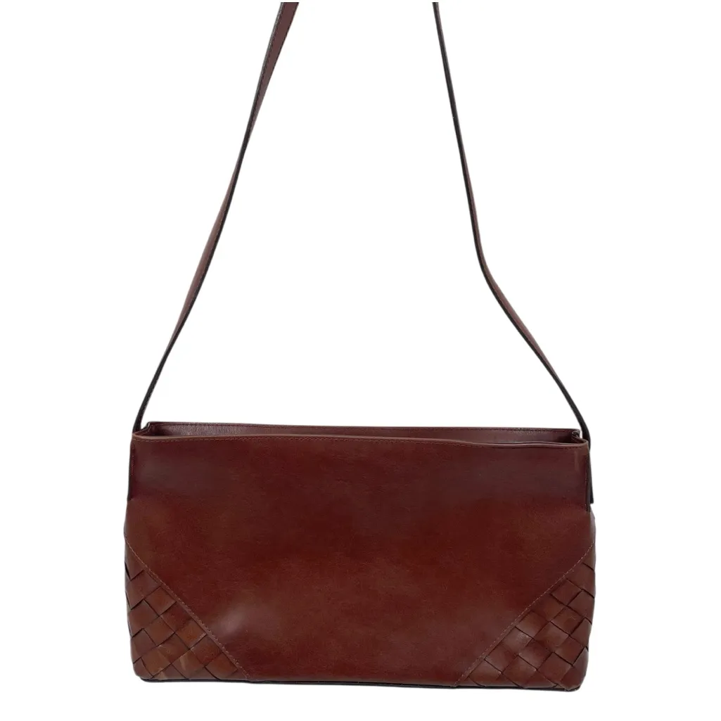 Vintage Nine West Woven Faux Leather Slim Shoulder Bag Purse Bohemian 90s Y2K - Image 2